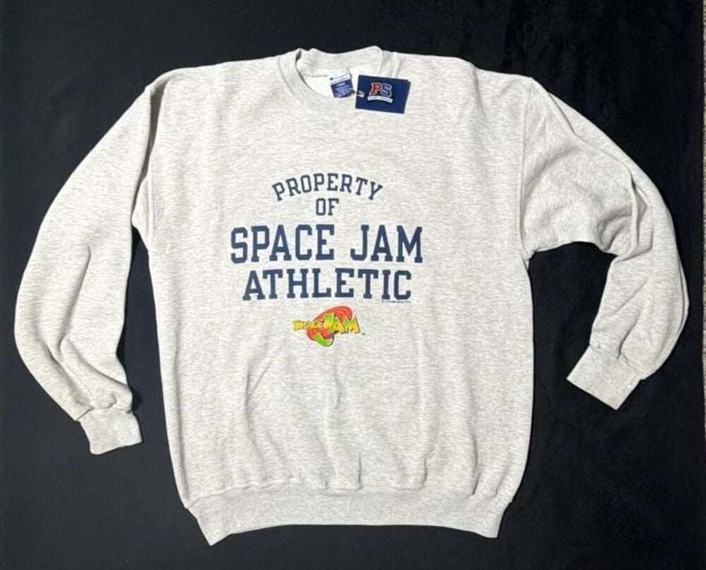 Vintage 1996 Champion Space Jam Property Of Athletic Sweatshirt Size Large